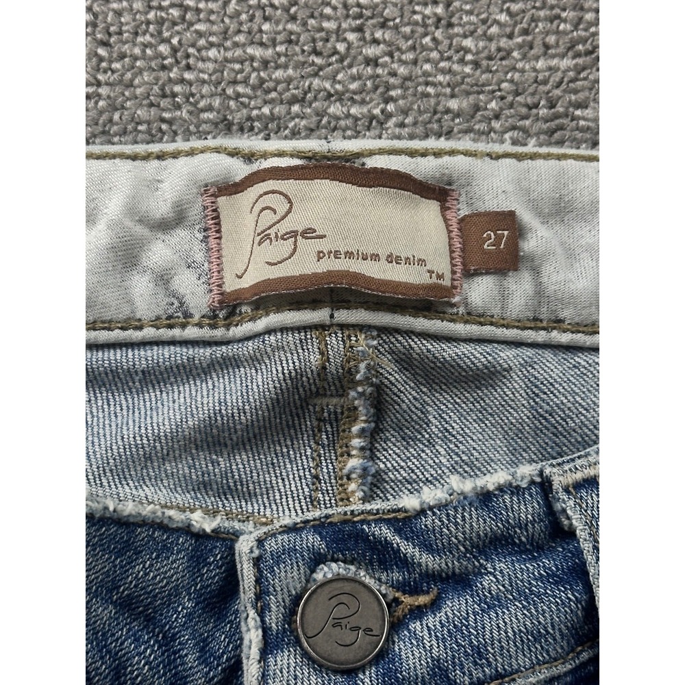 Paige Jeans Women 27 Blue Laurel Canyon Bootcut Low Rise Stretch USA Made Hippie - Picture 3 of 8